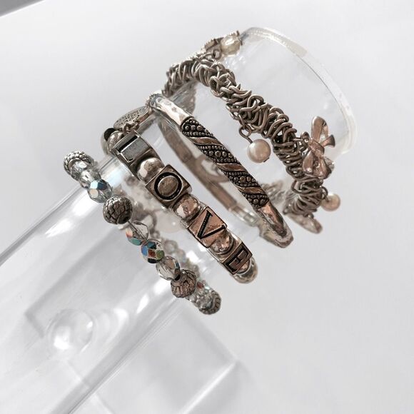 Silver Crystal Charm Bracelets - Picture 3 of 3